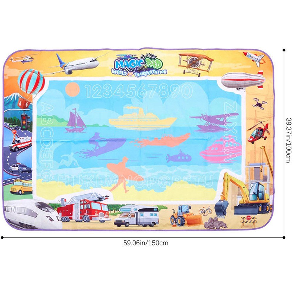 H&O Direct Kids Transportation Theme Water Doodle Painting Mat Image 6