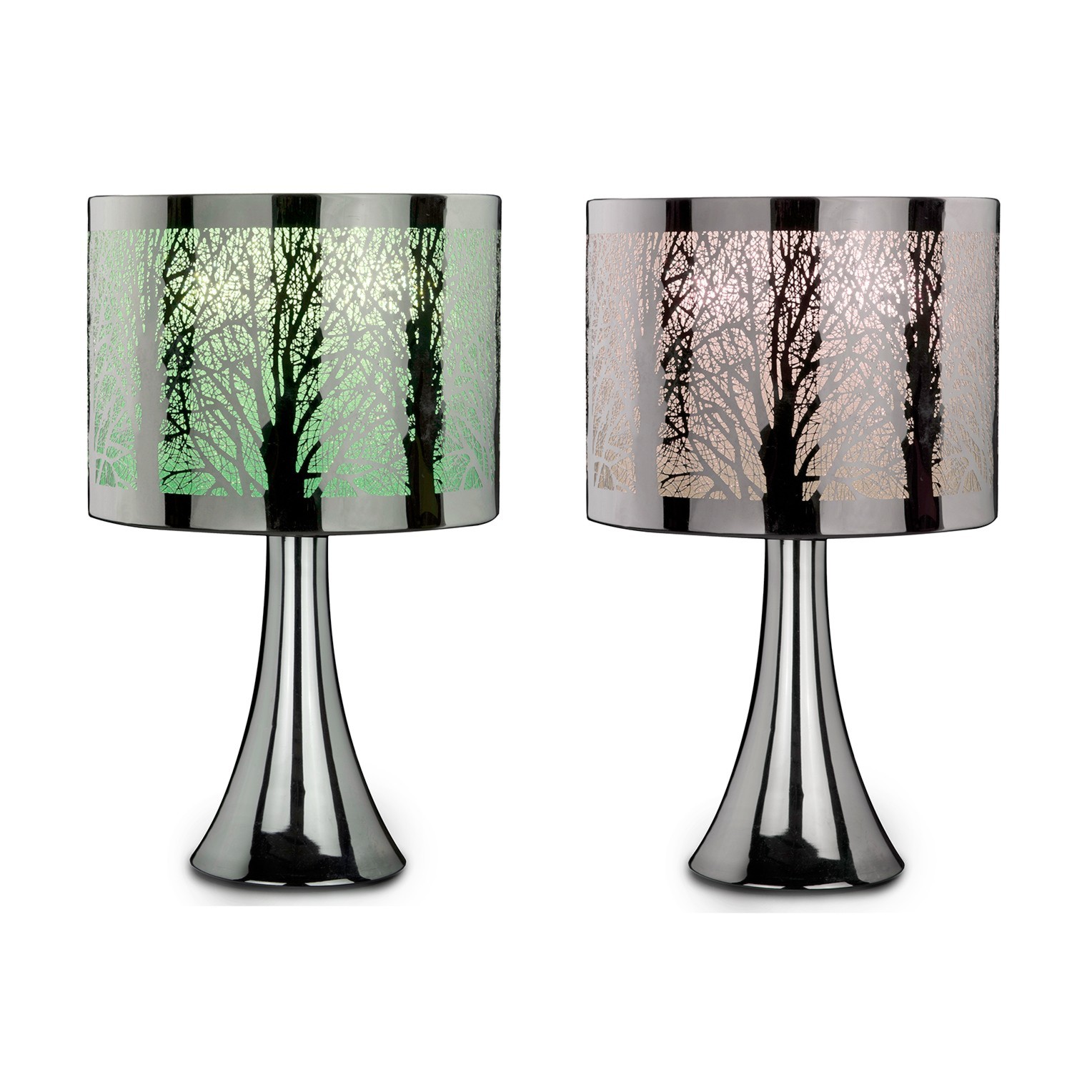 Tree Silver Scene Touch Table Lamp Image 4