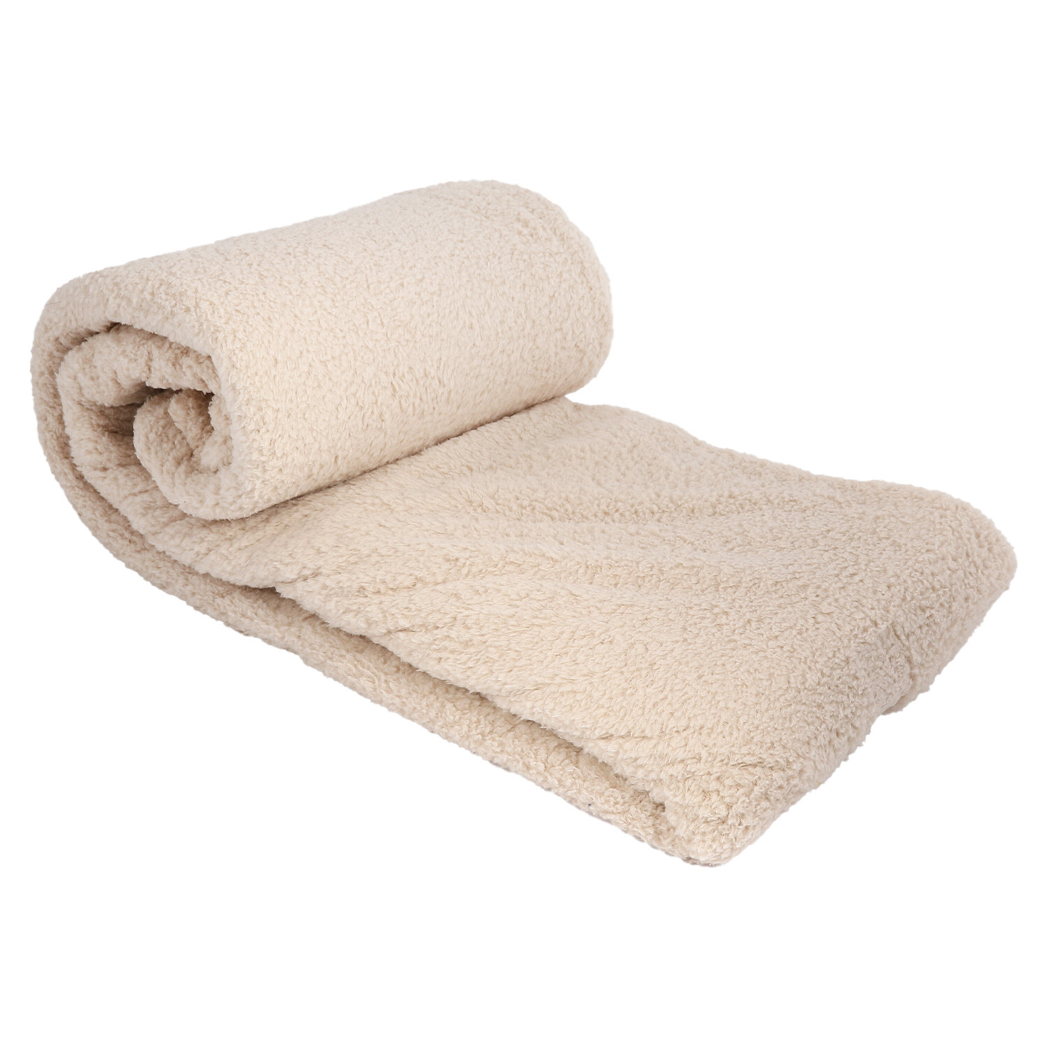 Natural Soft Teddy Fleece Throw Image 2