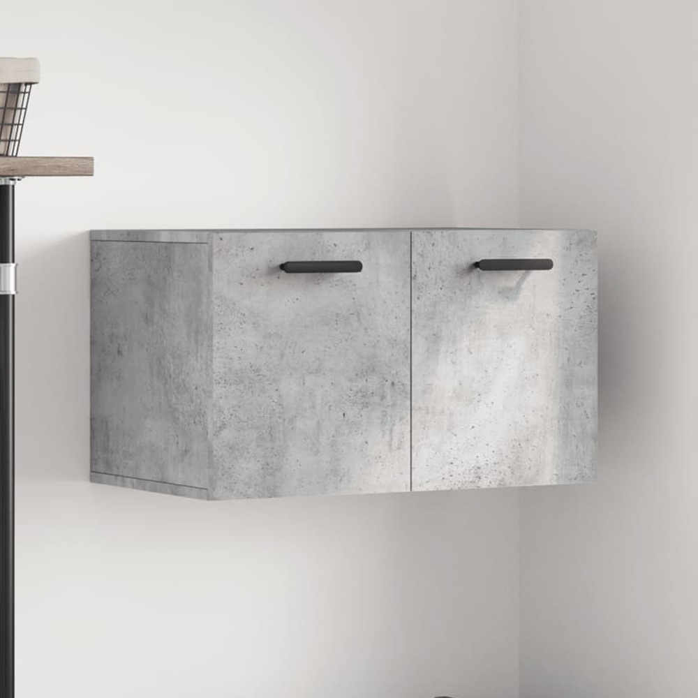 vidaXL 2 Door Concrete Grey Wall Cabinet Image 1
