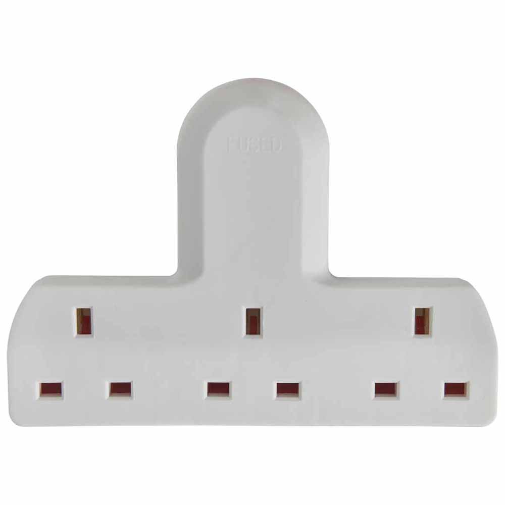 Wilko Plug Adaptor 3 Gang Wilko