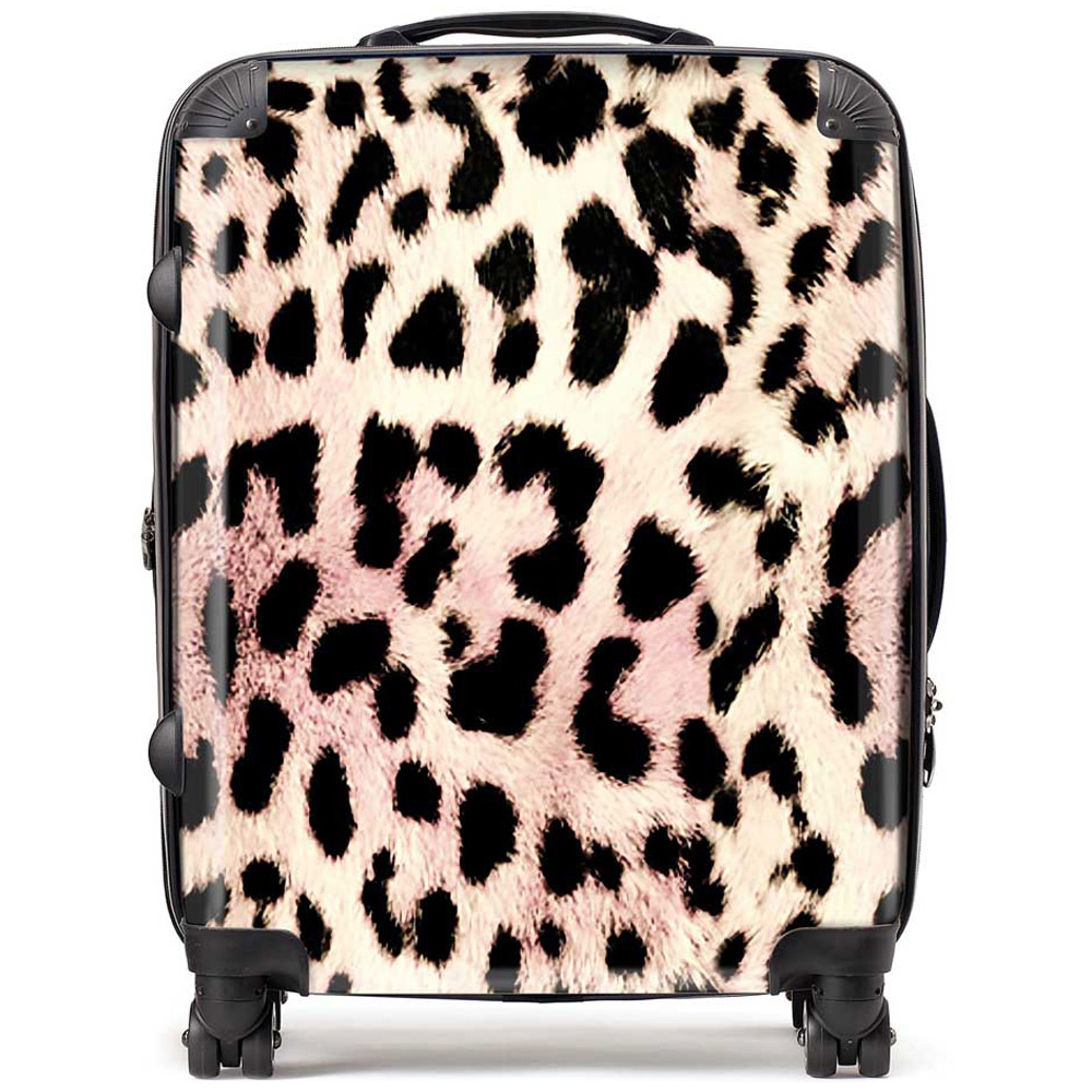 Warren Reed Designer Large Leopard Hide Suitcase Image 1