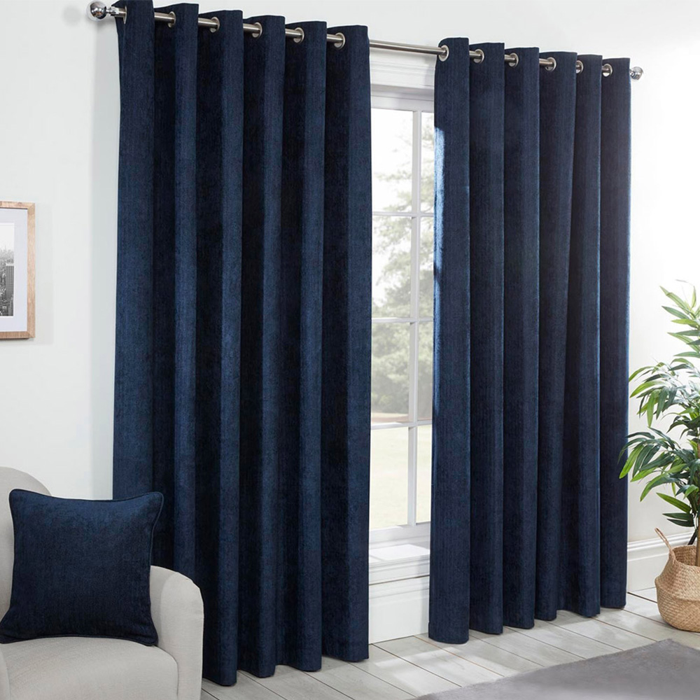 Divante Alden Navy Thermal Curtains 229cm Image 1