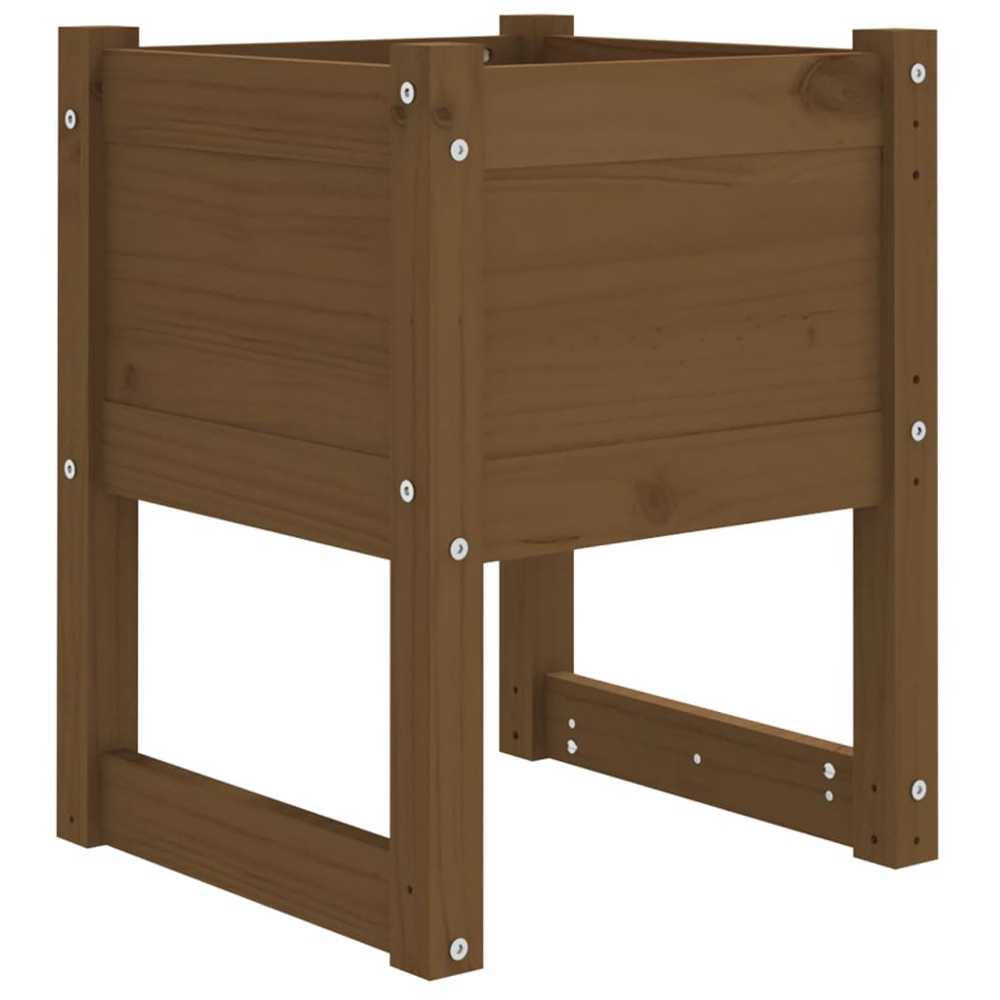 vidaXL Brown Pine Wood Raised Garden Bed 52.5 x 40 x 40cm Image 3