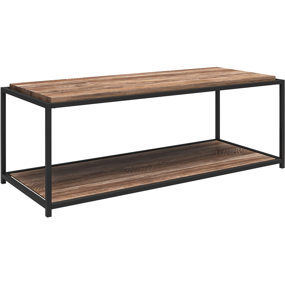 Dorel Quincy 2 Shelf Weathered Oak Coffee Table Image 2