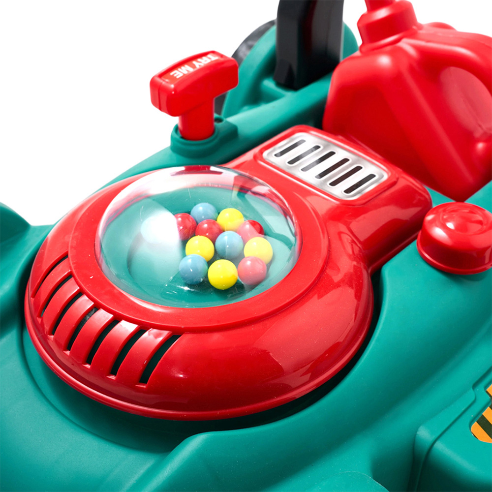 H&O Direct Kids Toy Lawn Mower Pretend Play Set with Helmet and Fuel Can Image 3