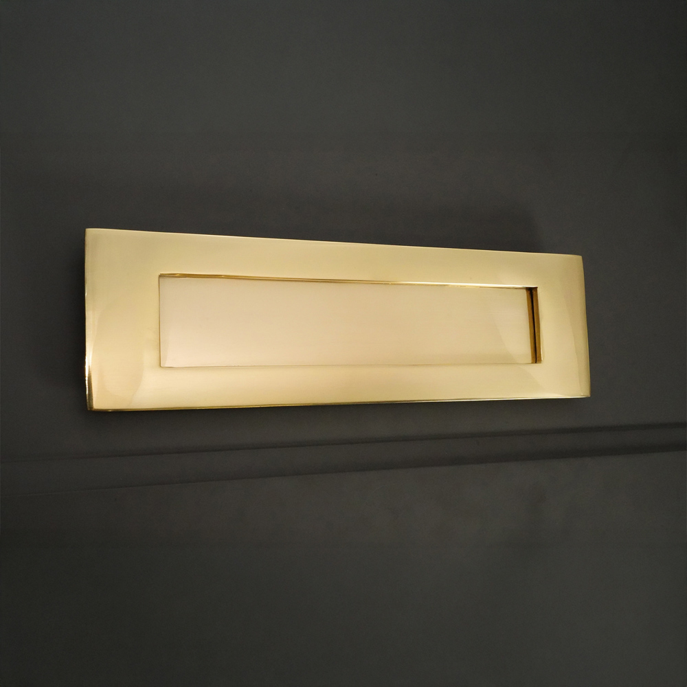 Spira Brass Victorian Polished Brass Letter Plate 255mm Image 2