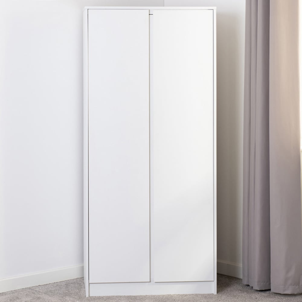 Seconique Malvern 2 Door White Wardrobe