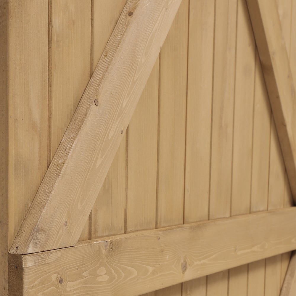 Living and Home Pine Wood Flat Top Garden Gate Kit 79 x 183cm Image 6