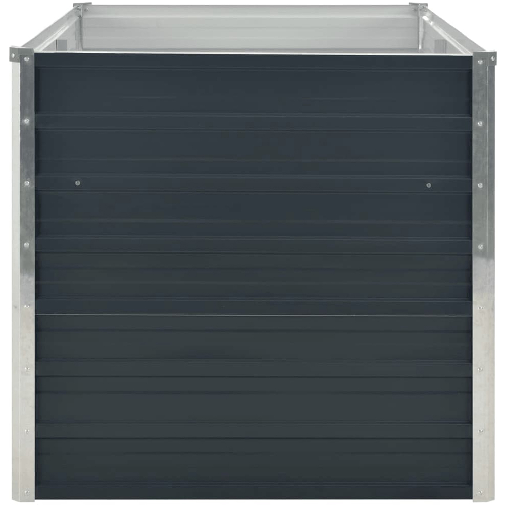 vidaXL Anthracite Galvanised Steel Raised Garden Bed 160 x 80 x 77cm Image 4