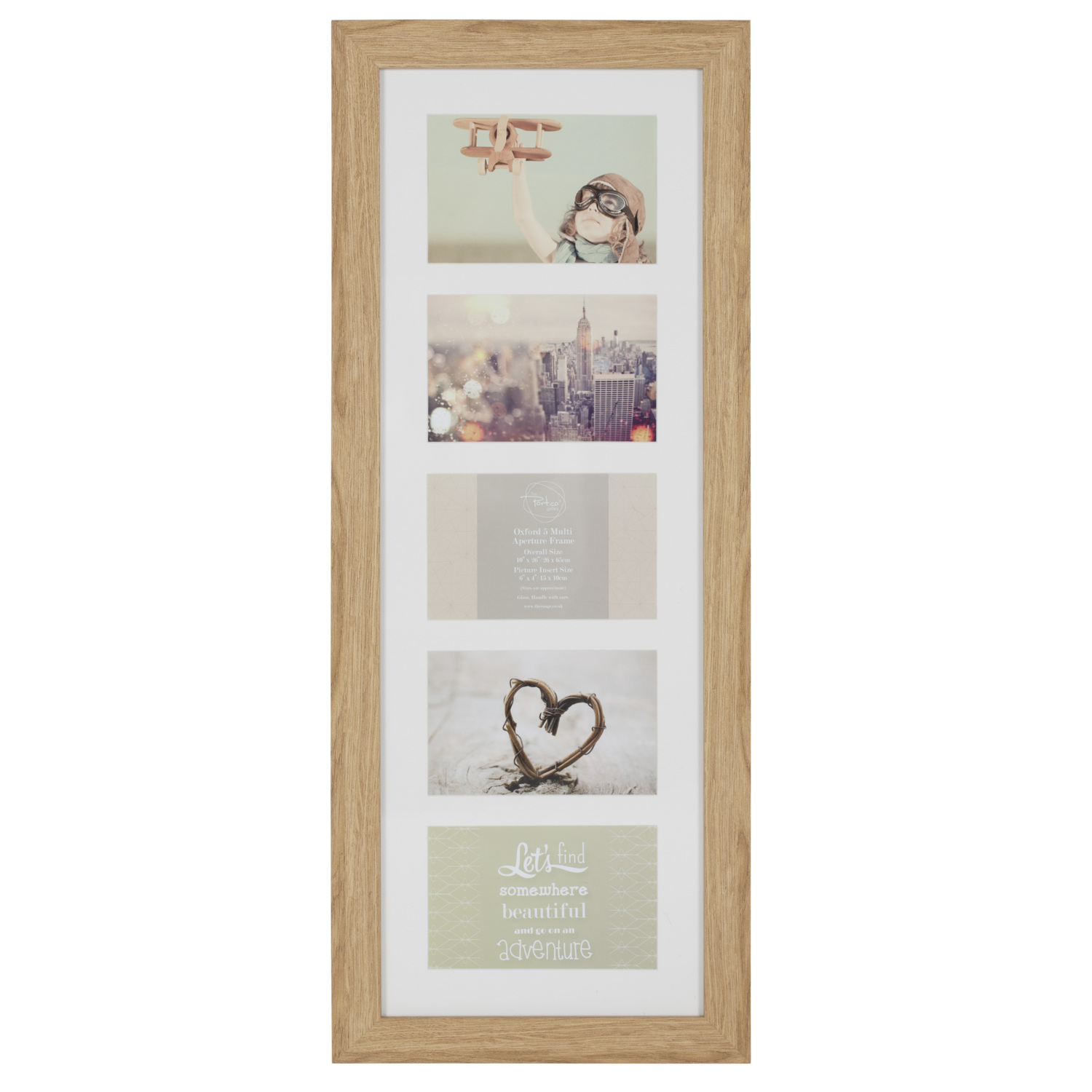 Oxford 3 Aperture Wood Effect Photo Frame Image 3