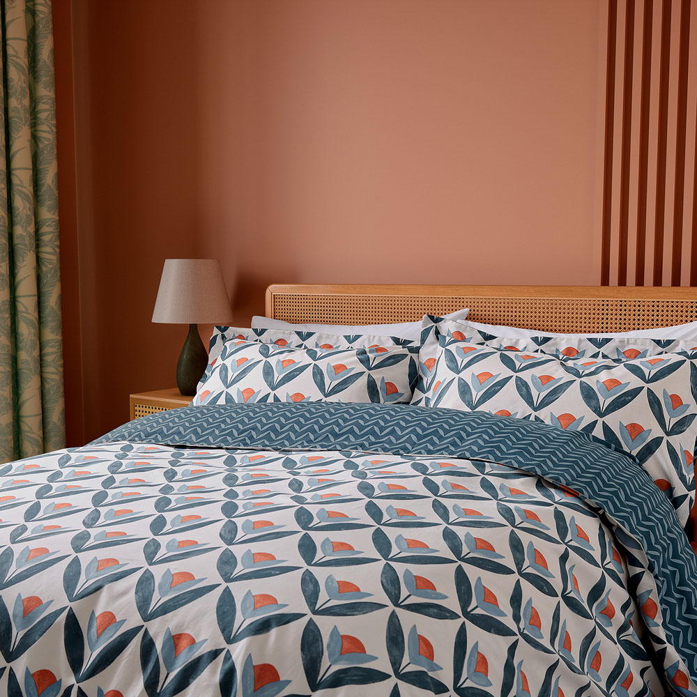 Scion Tulip Trellis Single Navy Duvet Set Image 4