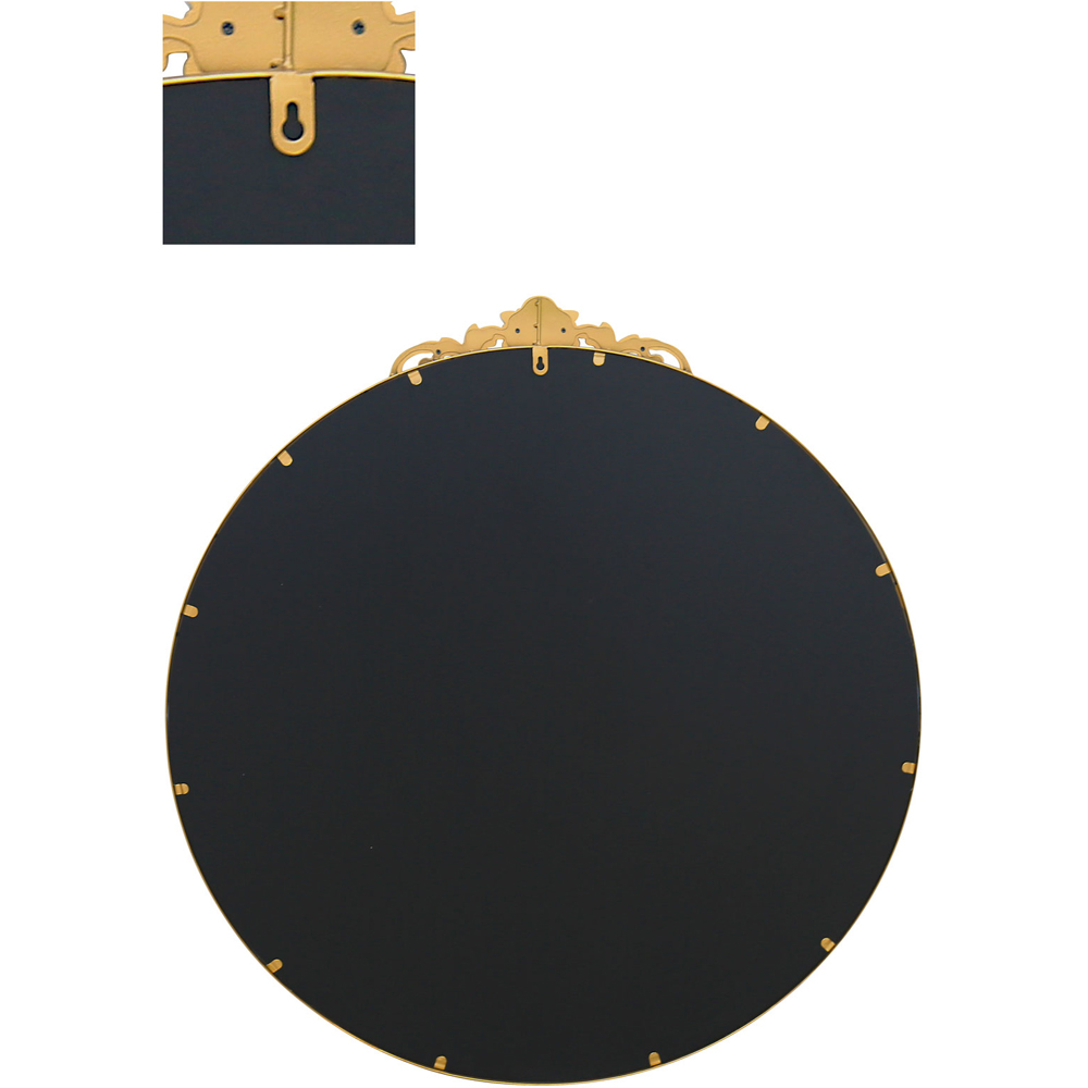 The Crown Gold Metal Wall Mirror 100 x 100cm Image 4