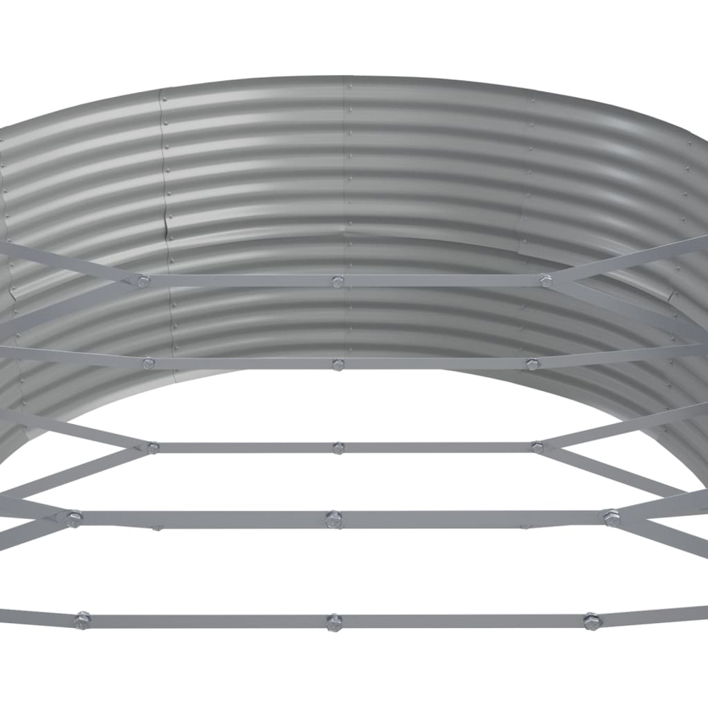 vidaXL Silver Steel Raised Garden Bed 68 x 140 x 510cm Image 4