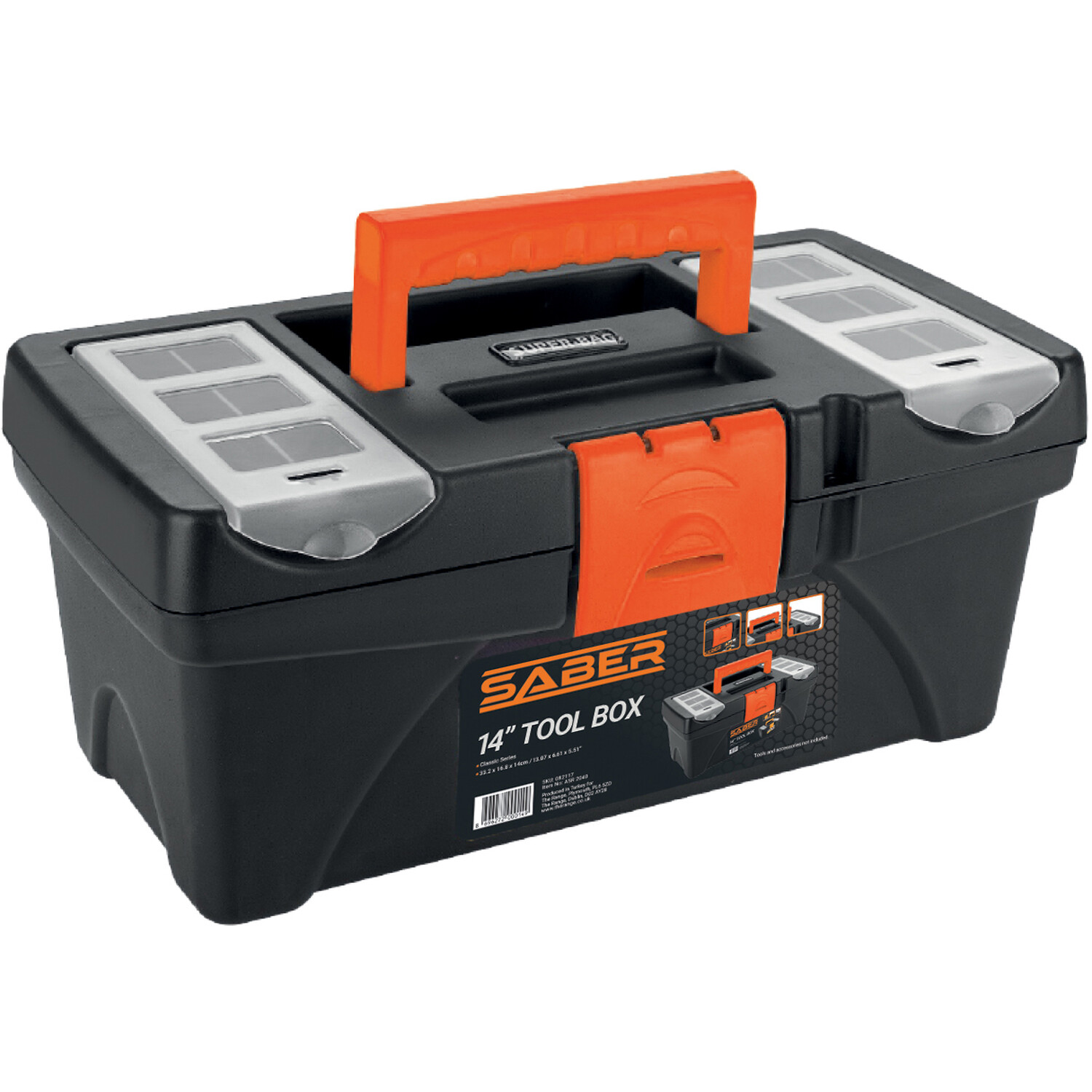 Saber Black and Orange Tool Box 41cm Image