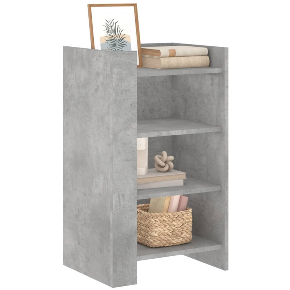 vidaXL 4 Shelf Concrete Grey Sideboard Image 3