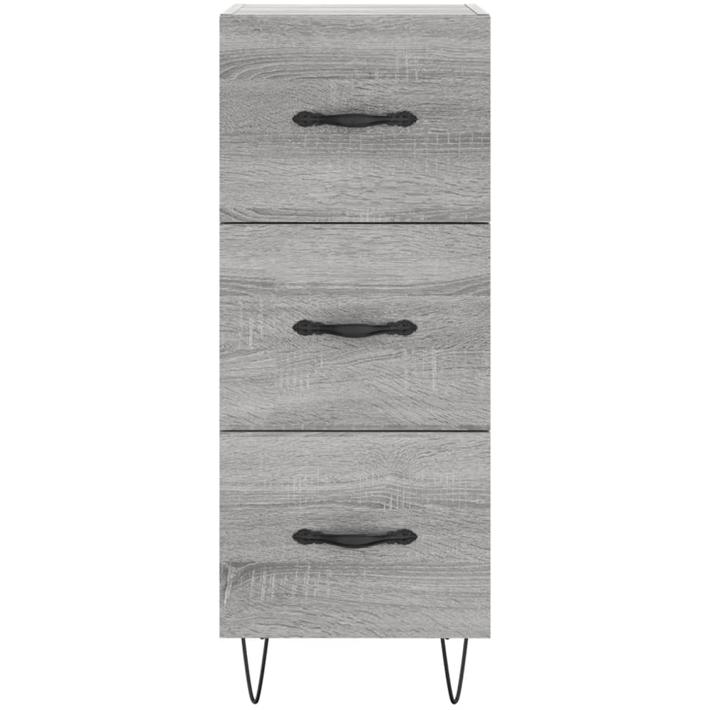 vidaXL Single Door 3 Drawer Grey Sonoma Highboard Image 8