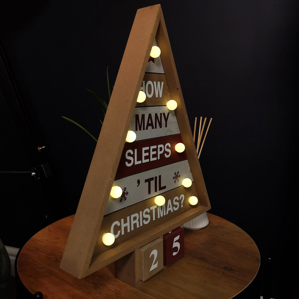 Samuel Alexander Wooden Christmas Countdown Decoration Image 4