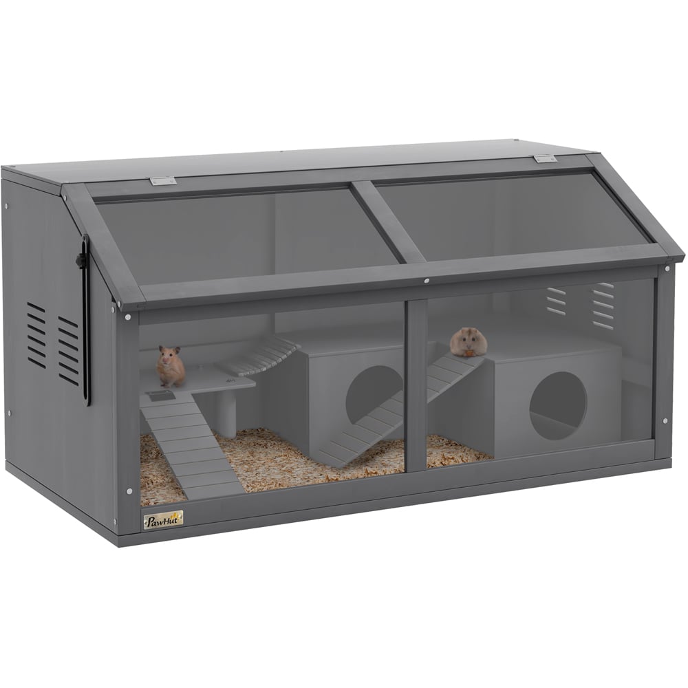 PawHut Wooden Hamster Cage Image 1