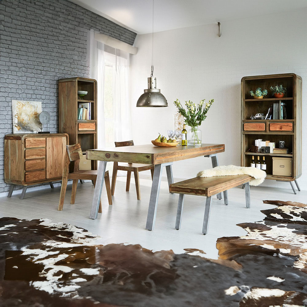 Brooklyn Single Door 4 Drawer Hardwood Sideboard Image 6