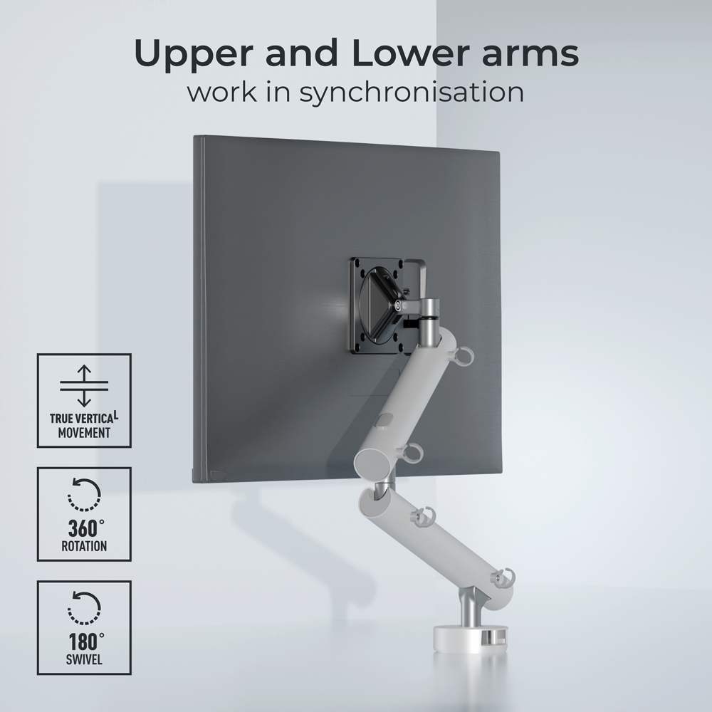 CMD Miro White Dynamic Monitor Arm Image 5