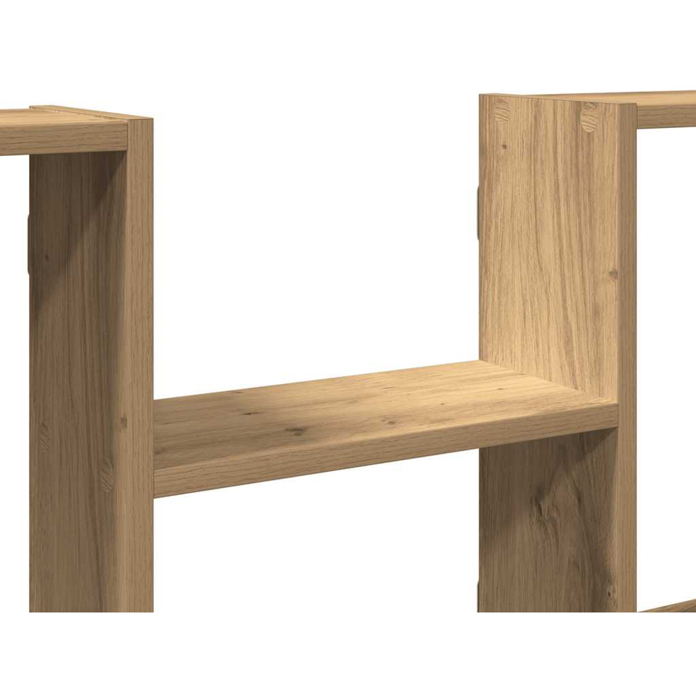 vidaXL 5 Shelf Artisan Oak Floating Wall Shelf Image 6
