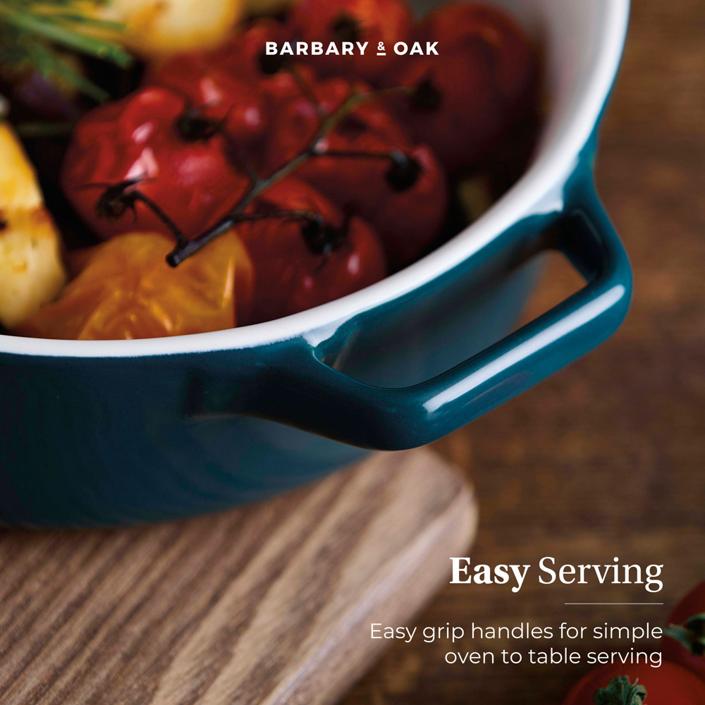 Barbary & Oak Nattura 21.5cm Set of 2 Agave Stoneware Round Baking Dish Image 5