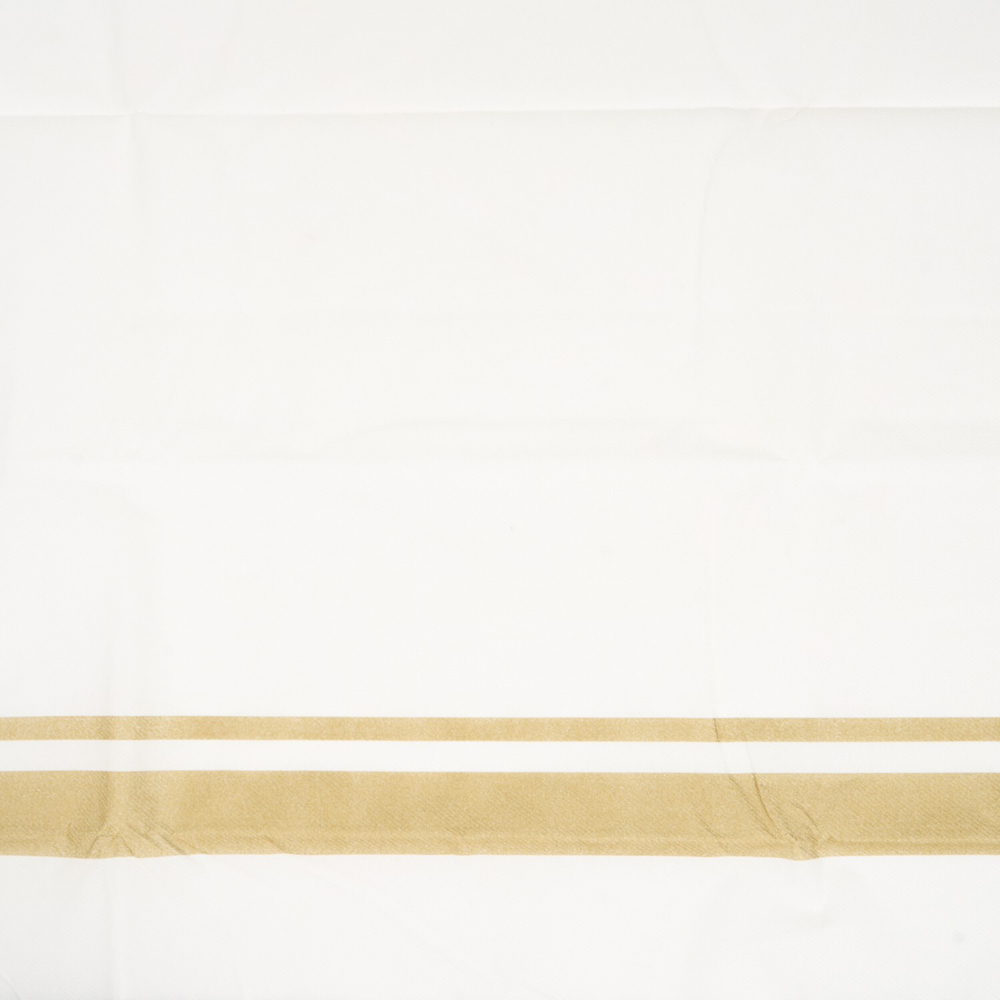 Metallic Printed Feels Like Linen TableclothWhite Image 3