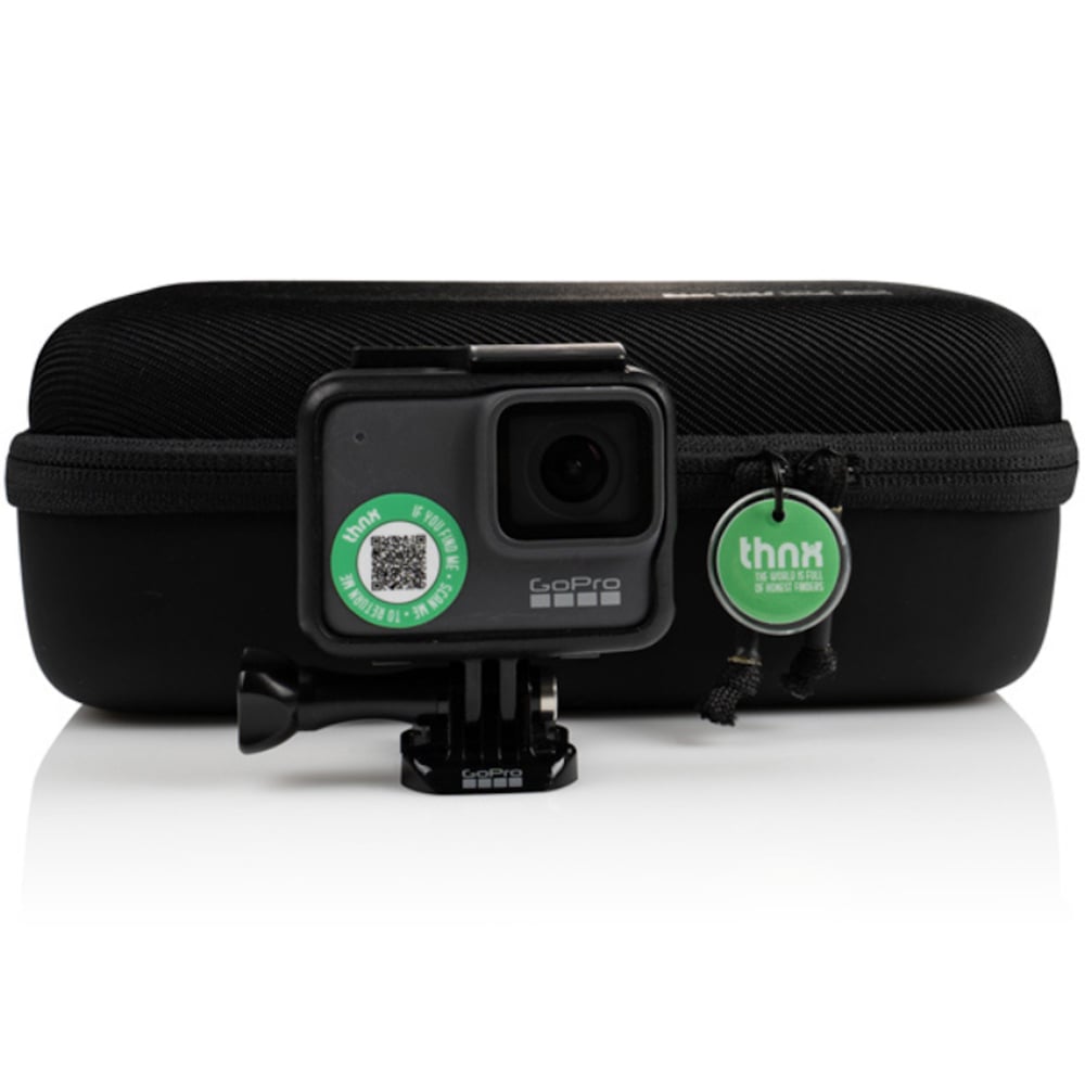 Thnx Green Small Airtag Keychain with QR Code Image 4