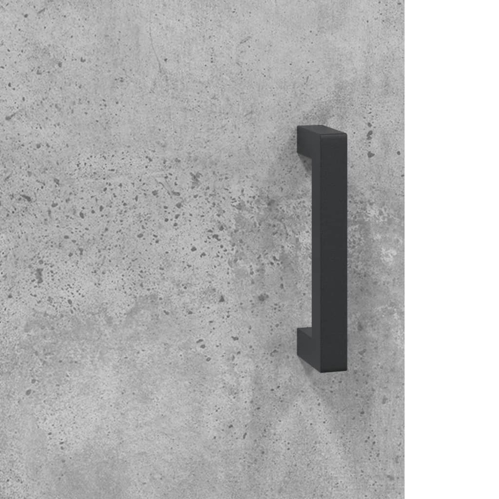 vidaXL 4 Glass Door Concrete Grey Highboard Image 9