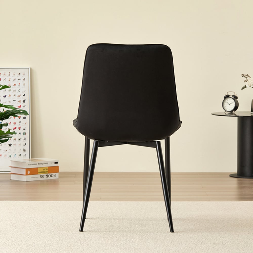 Indoor Living New York Amelia 4 Seater Round Dining Set Black Image 8