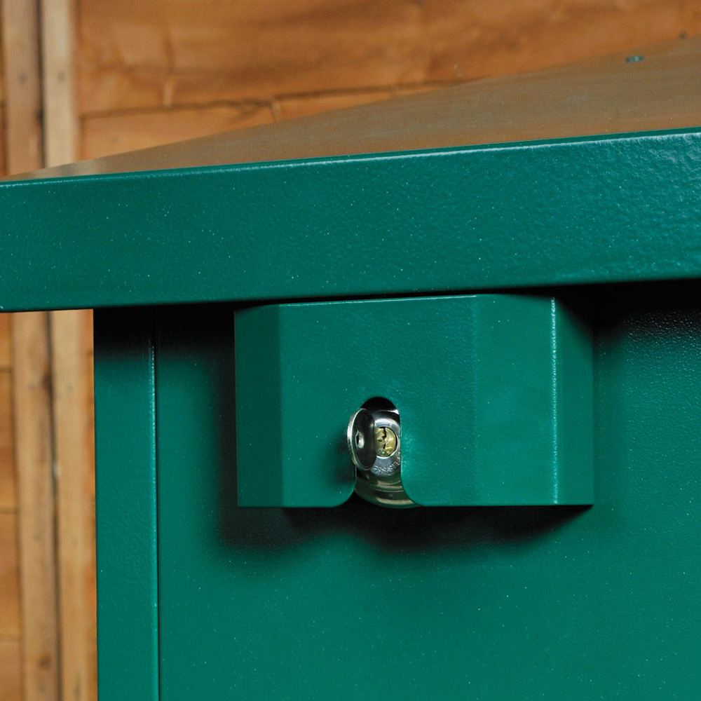 Asgard Access 7 x 4ft Double Door Green Bike Storage Shed Image 5