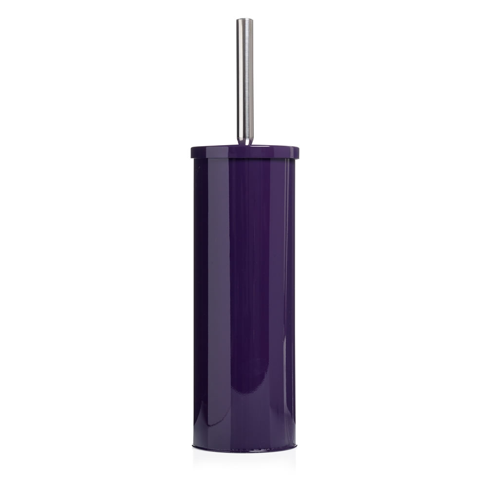 Wilko Toilet Brush Holder Purple Wilko