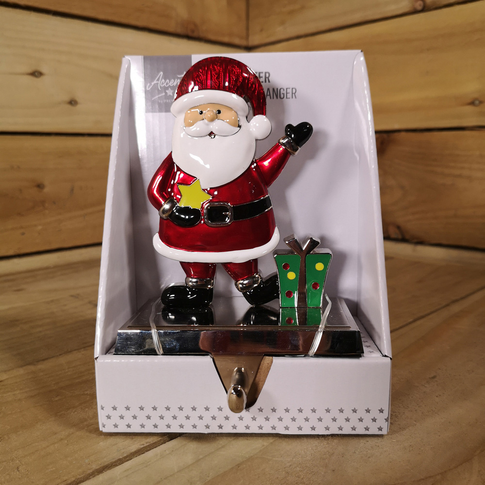 Samuel Alexander Santa and Festive Christmas Stocking Hanger Image 5