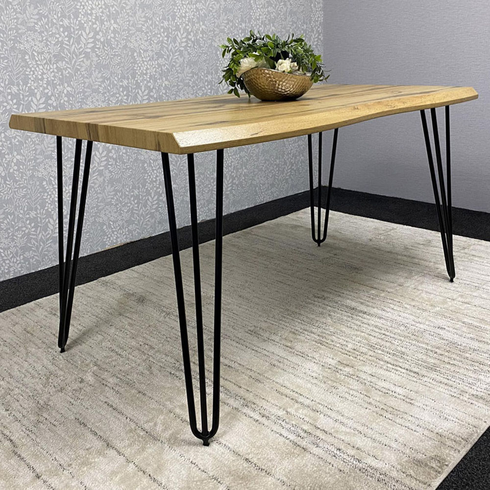 Kosy Koala 4 Seater Rustic Brown Dining Table Image 1