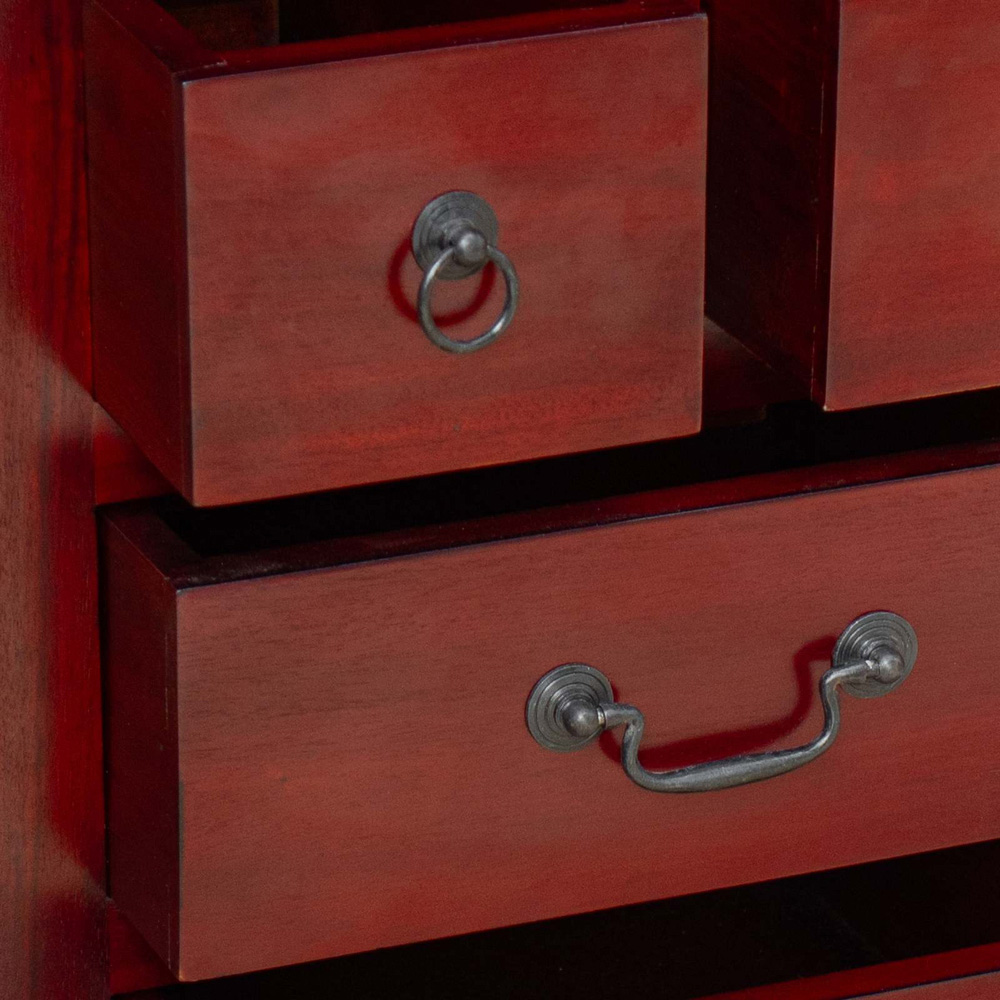 vidaXL 7 Drawer Solid Mahogany Wood Tall Chest of Drawers Image 8