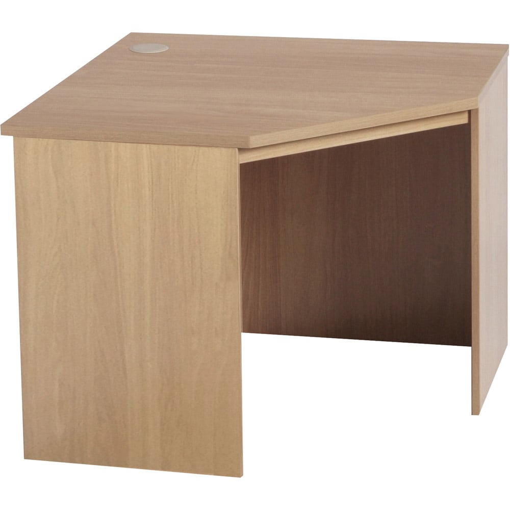 R White Cabinets Corner Computer Desk Brown Image 2