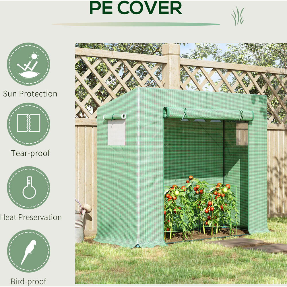 Outsunny Green 6.5 x 2.5ft Walk In Greenhouse Image 4