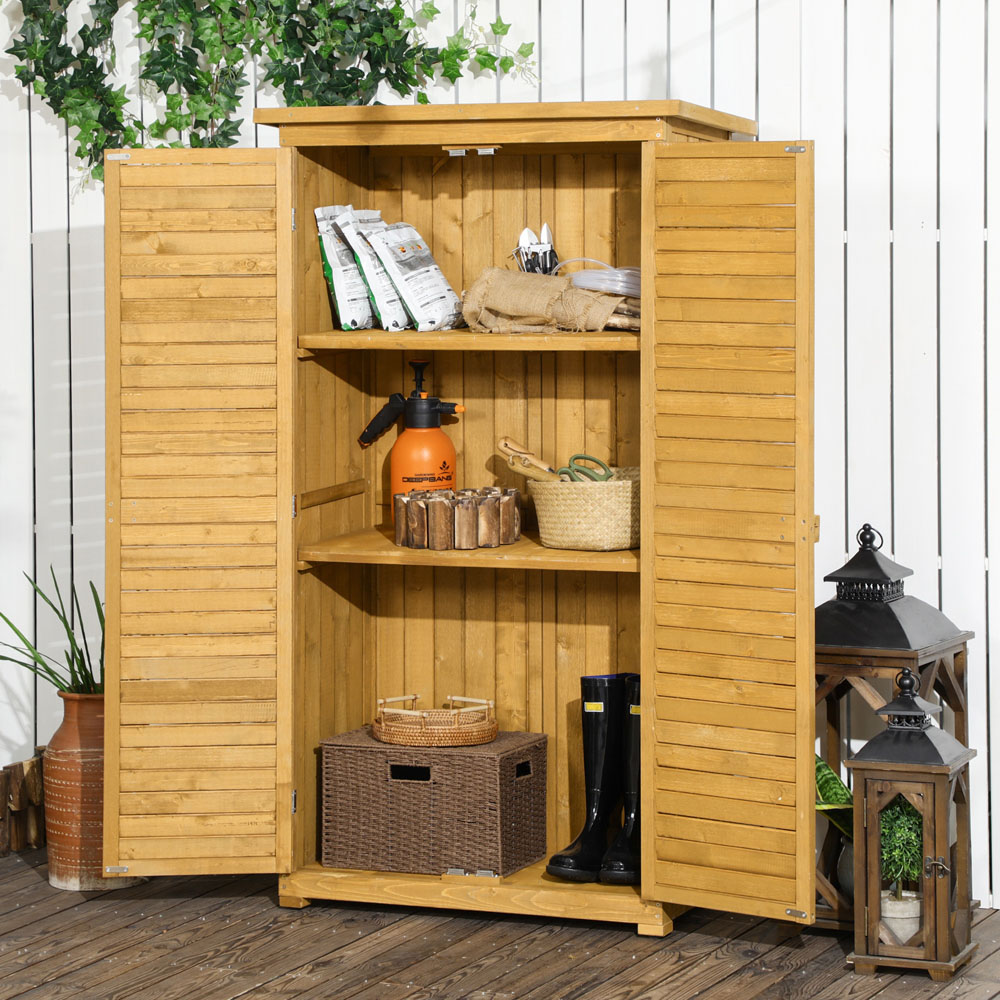 Outsunny 2.9 x 1.5ft Wooden Garden Shed Image 2