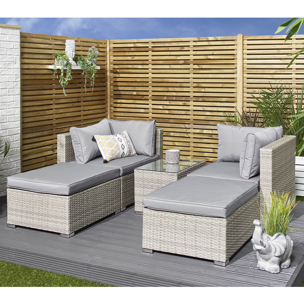 Outdoor Essentials Avalon 4 Seater Natural Rattan Patio Lounge Set Image 3