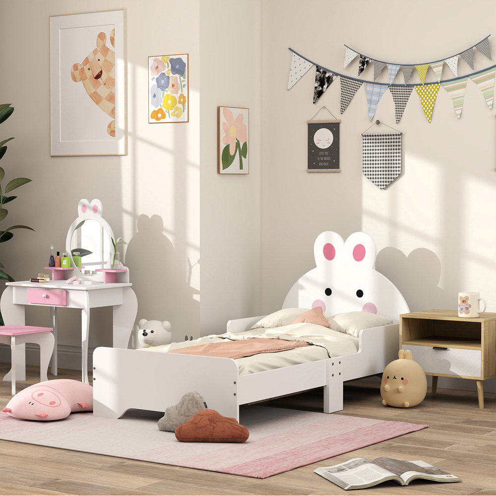 Tommy Toys White Rabbit Toddler Bed Image 4