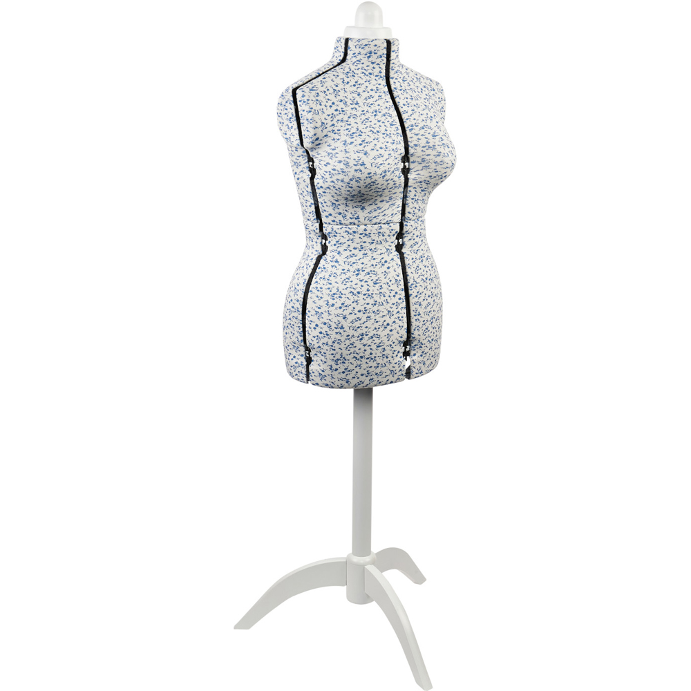 Sewing Online 5915B Ditsy Blue Adjustable 8-Part Dressmakers Dummy with Hem Marker Medium Image 1