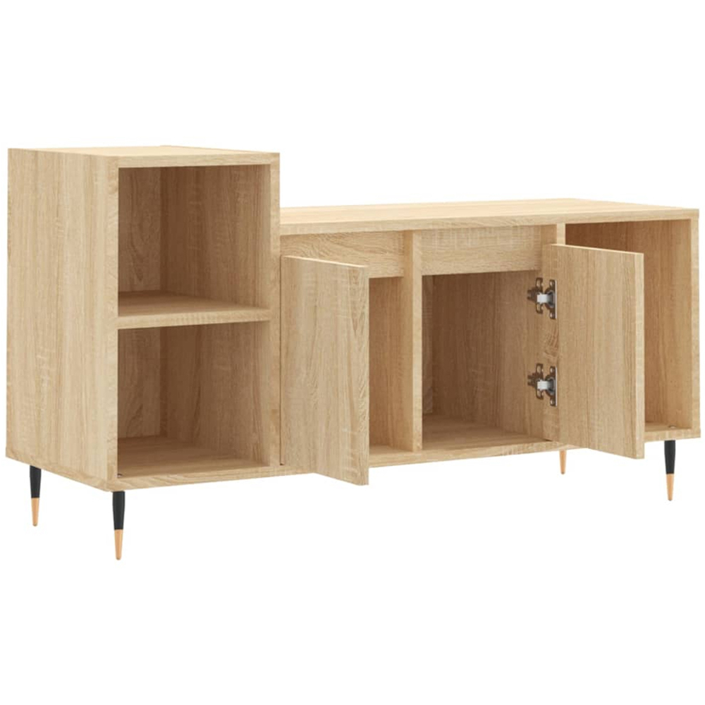 vidaXL 2 Door 3 Open Shelf Sonoma Oak TV Cabinet Image 6