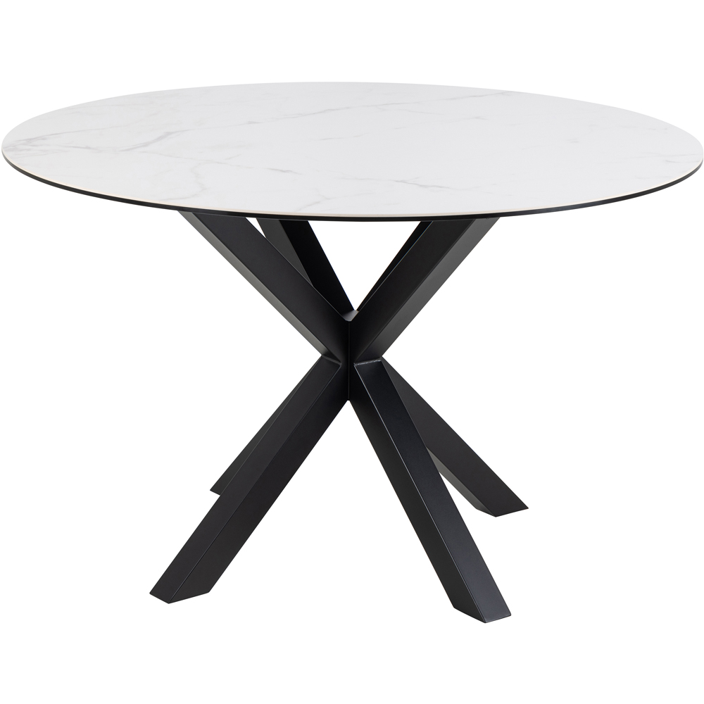Florence Heaven Ceramic 4 Seater Round Dining Table White Image 2