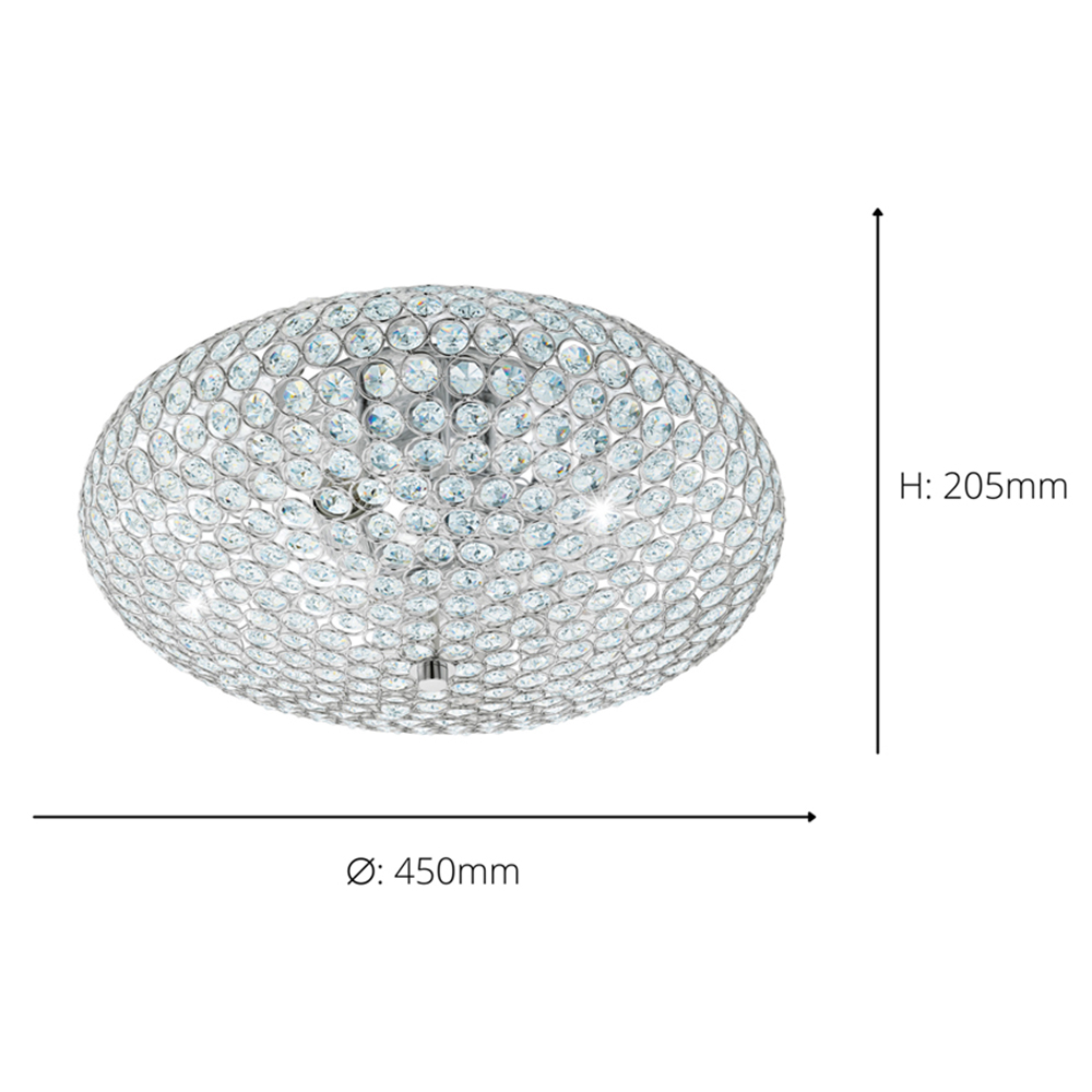 EGLO Clemente Chrome Ceiling Light Image 4