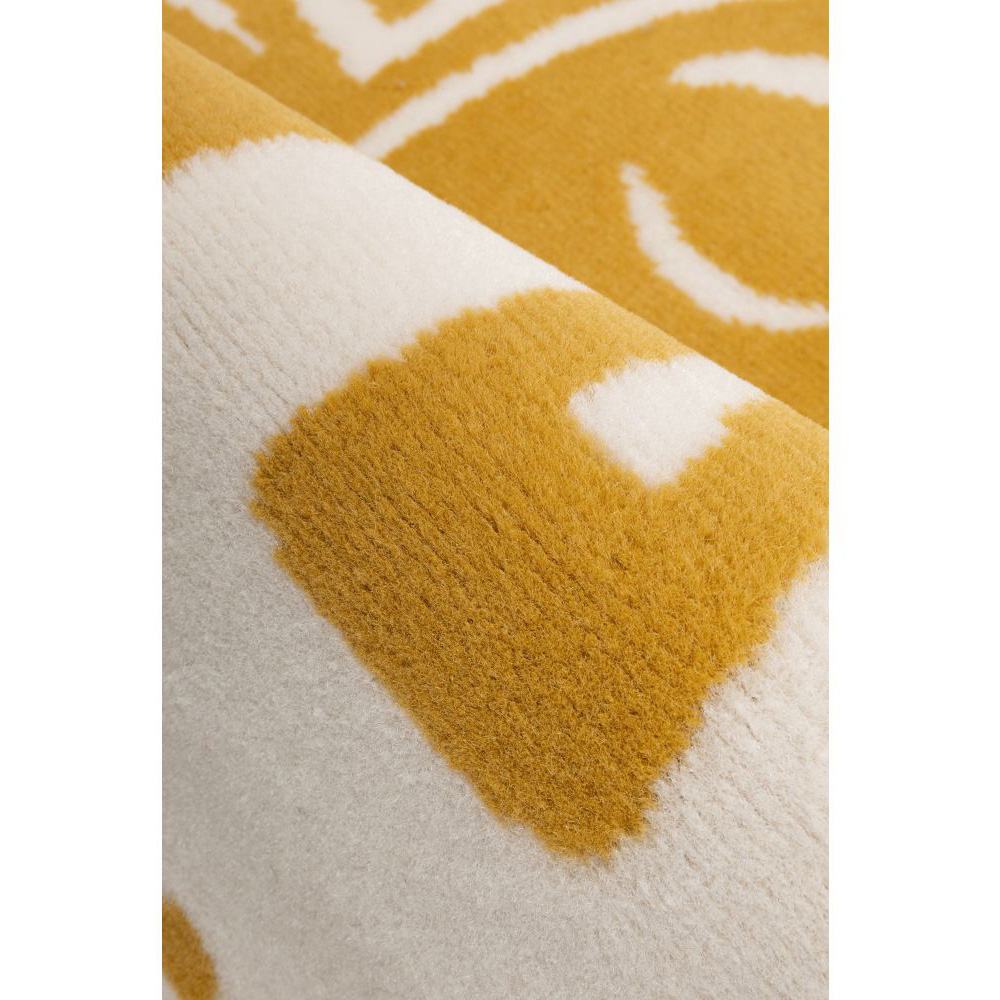 Homemaker Maestro Sun Yellow Circular Rug 120cm Image 3