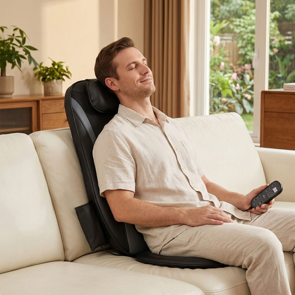 HOMCOM Heat and Deep Tissue Back Massager Home Office Chair Image 5