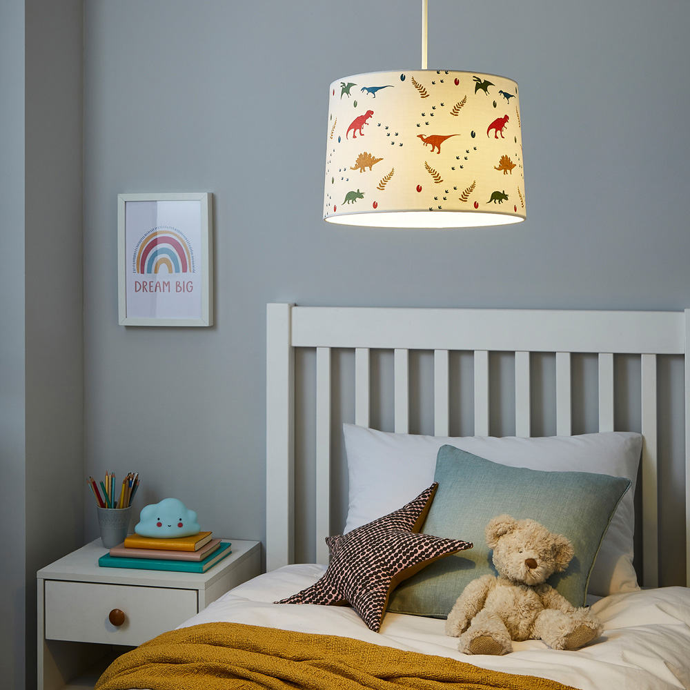 Glow Easyfit White Glow in the Dark Jurassic Pendant Shade Image 2