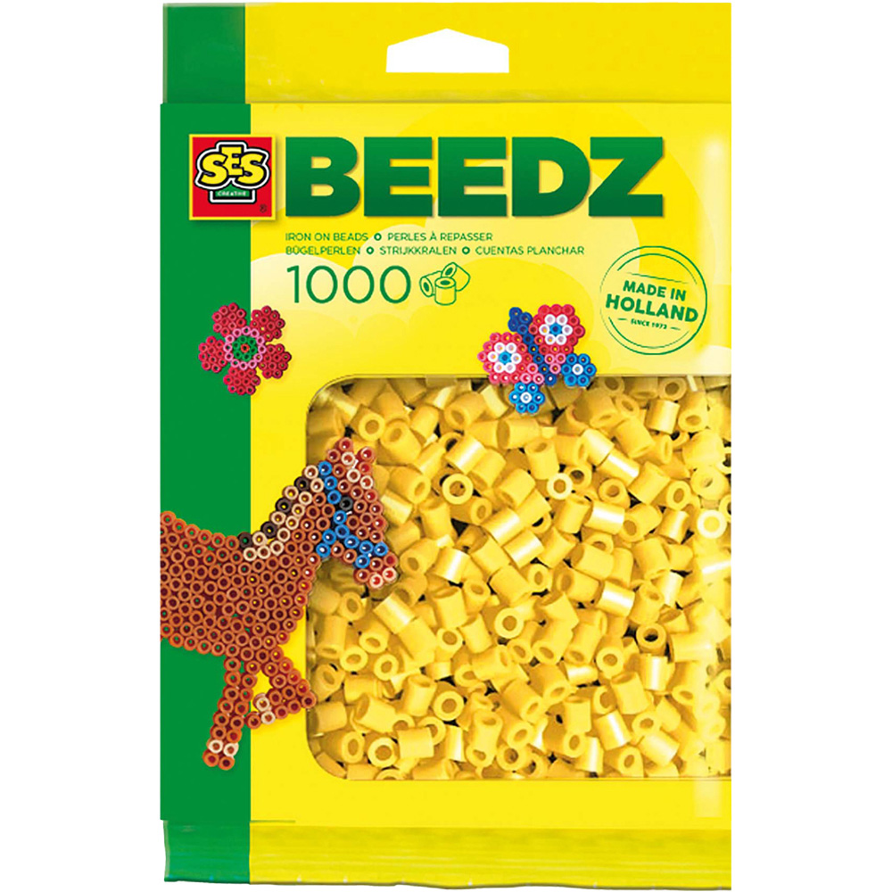 SES Creative Beedz Yellow Iron On Beads 1000 Piece  Image 1