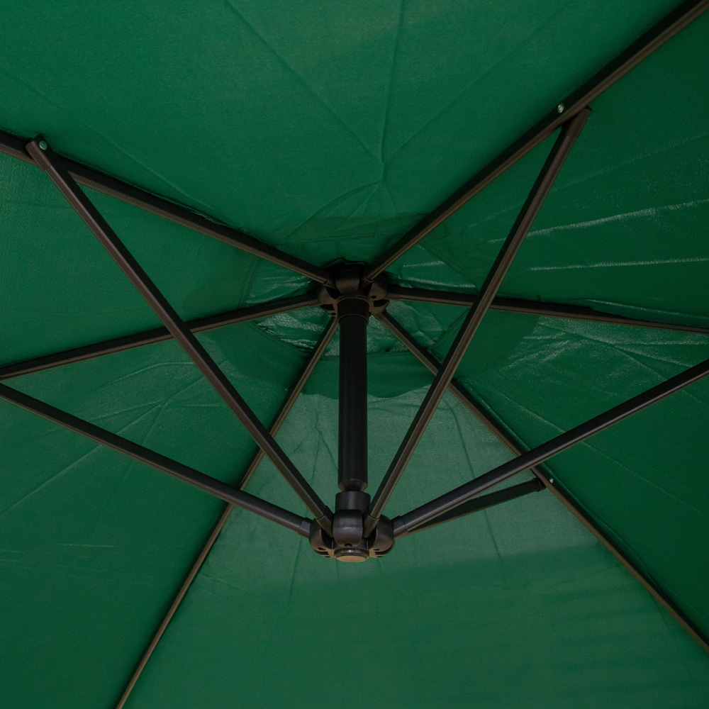 Samuel Alexander Green Hanging Cantilever Banana Parasol with Cover 3m Image 7
